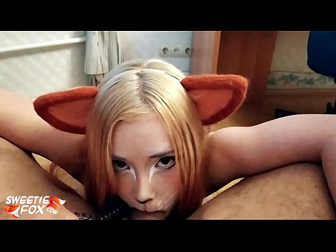 ❤️ Kitsune nqos dick thiab cum hauv nws lub qhov ncauj Sluts ntawm peb Ib ❤